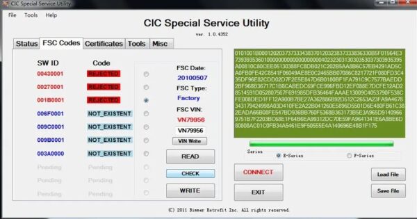 BMW CIC Special Service Utility