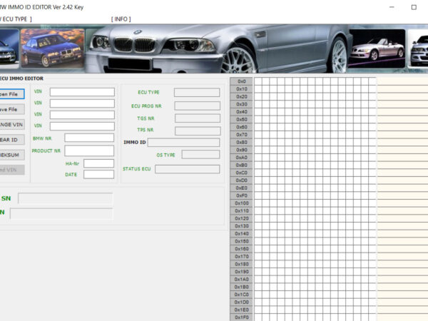 BMW IMMO ID Editor (Version 2.42)
