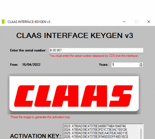 Claas CAN USB Interface Key activator