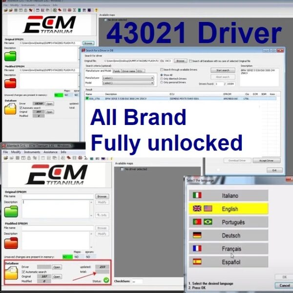 ECM Titanium v1.61 wih 43021 driver ( ECM2001 )