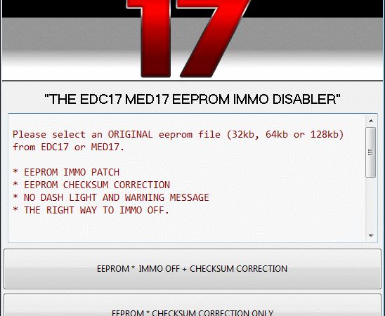 EDC17 Immo tool by Flash and Eeprom + keygen