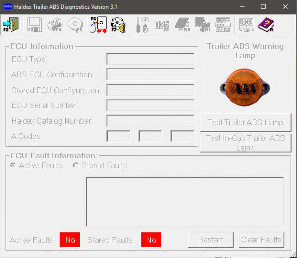Haldex Trailer ABS Diagnostic software v2.0