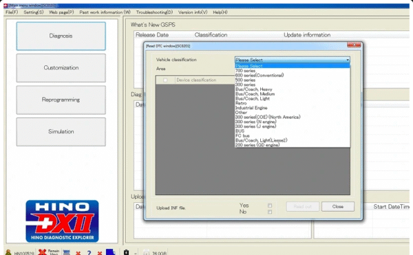 Hino Diagnostic eXplorer DX2 1.1.21.3