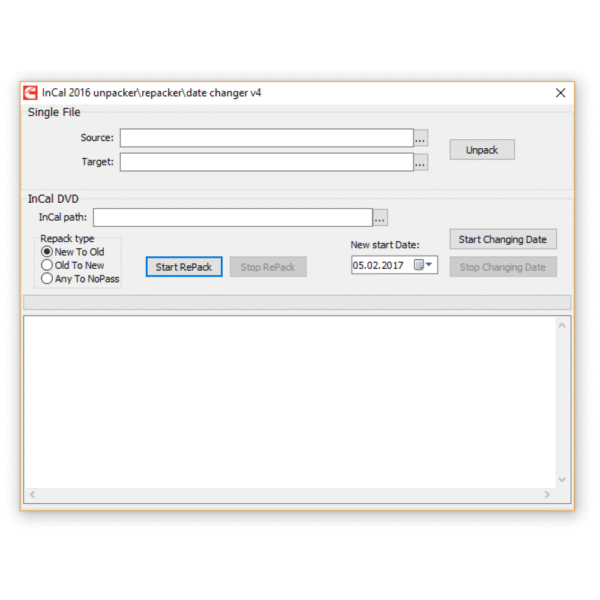 InCal unpacker repacker date changer v3