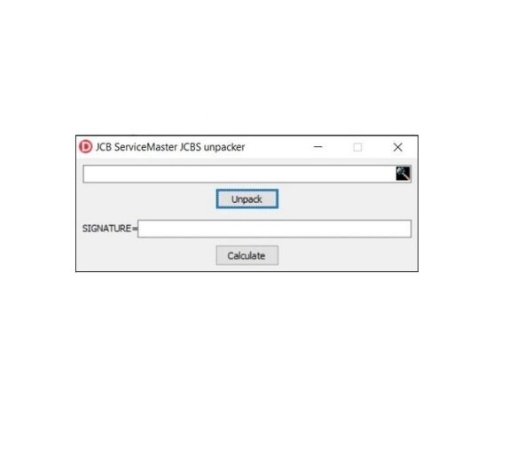 JCB Service Master JCBS unpacker