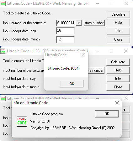 LIEBHERR LICCON DAY CODE CALCULATOR