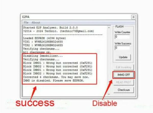 MED ME9.xxx Immo Eeprom Checksumm tool