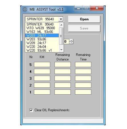 Mercedes Assyst service correction tool v1.1