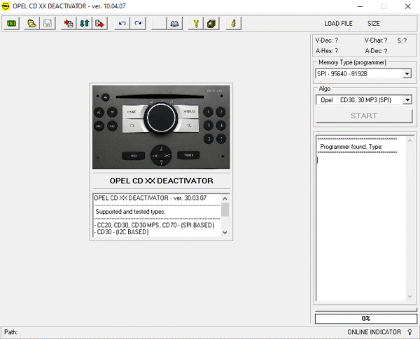 Opel CDXX Decoder - Deactivator
