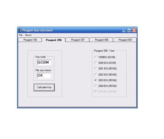 Peugeot Key Calculator