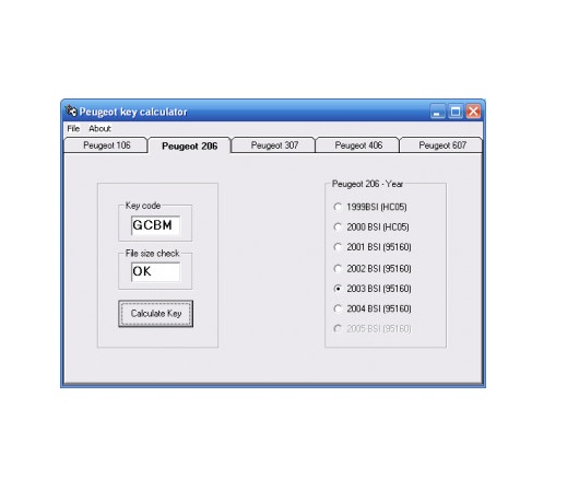 Peugeot Key Calculator