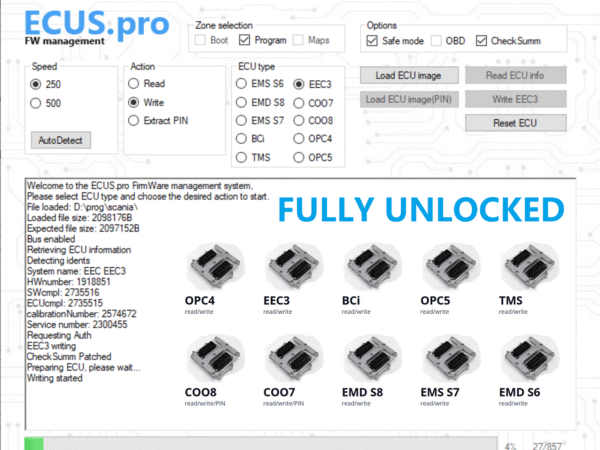 Scania Flasher no Token v1.37 Last release fully unlocked