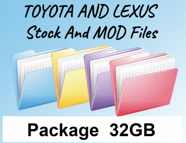 Toyota and Lexus Stock and Mod files 32gb collection